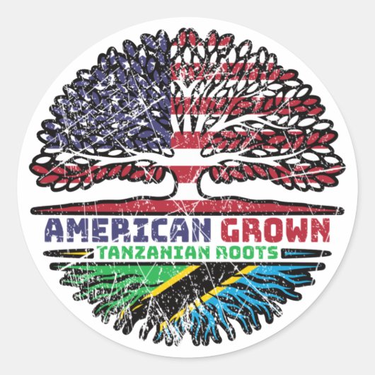 Sticker Rond Tanzanie Tanzanie (Devant)
