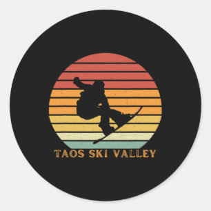Sticker Rond Taos Ski Valley Nouveau-Mexique Snowboard