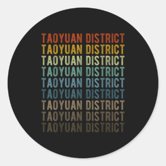 Sticker Rond Taoyuan District City Taiwan Retro 