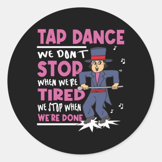 Sticker Rond Tap Dance Clogging Dance Tap Dancing (Devant)