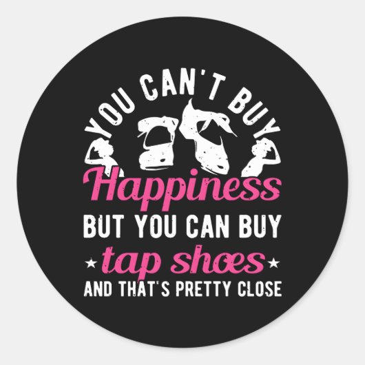 Sticker Rond Tap Dance Hapess Tap Chaussures Tap Dancer (Devant)