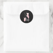 Sticker Rond Tap Dance Lover Tap Danseuse Professeur de danse (Sac)