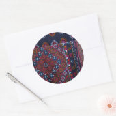 Sticker Rond Tapis bhoutanais (Enveloppe)