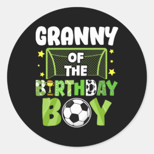 Sticker Rond Tapis de famille de foot pour l'anniversaire de gr