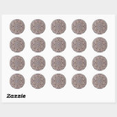 Sticker Rond Tapis oriental turc persan (Feuille)