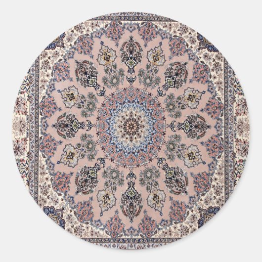 Sticker Rond Tapis oriental turc persan (Devant)