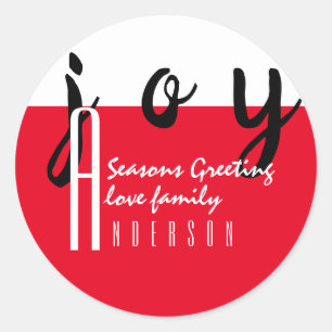 Sticker Rond Tapis rouge par LeahG Joyeuses Fêtes Cadeau Favori