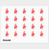 Sticker Rond Tapisserie de fleurs (Feuille)