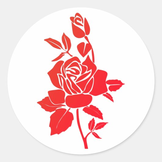 Sticker Rond Tapisserie de fleurs (Devant)