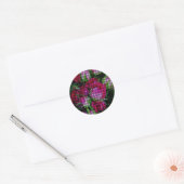 Sticker Rond tapisserie de Rosebud (Enveloppe)