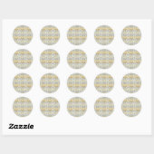 Sticker Rond Tapisserie Rosette II (Feuille)