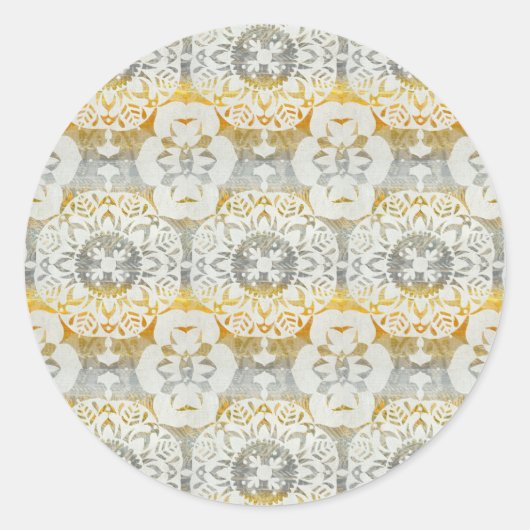 Sticker Rond Tapisserie Rosette II (Devant)