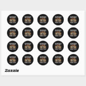 Sticker Rond Tariffé ! Trump China Meme Tee - 104% Funny Tra (Feuille)