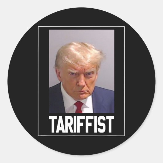 Sticker Rond Tariffisme anti-Trump (Devant)