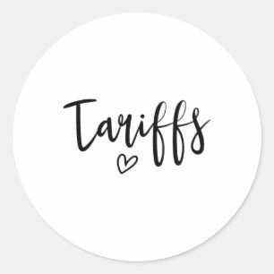 Sticker Rond Tarifs d'amour Drôle Tarifs Trump Femme Tarif _1