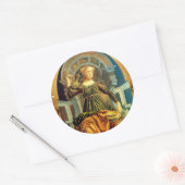 Sticker Rond TAROTS DE RENAISSANCE ANTIQUE 14 TEMPERANCE Parche (Enveloppe)