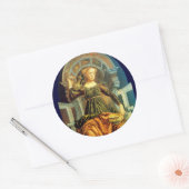Sticker Rond TAROTS DE RENAISSANCE ANTIQUE 14 TEMPERANCE Parche (Enveloppe)