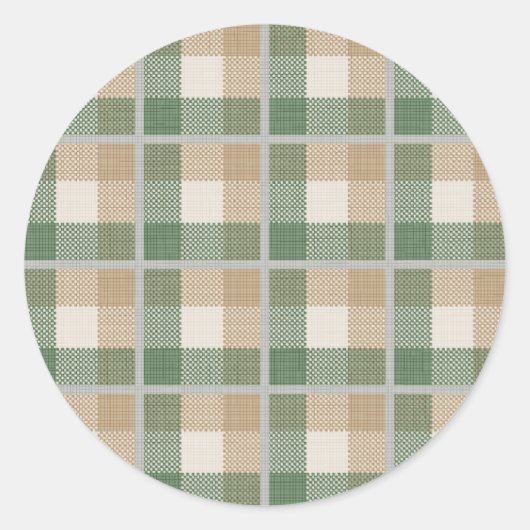 Sticker Rond Tartan (Devant)