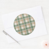 Sticker Rond Tartan (Enveloppe)