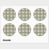 Sticker Rond Tartan (Feuille)
