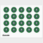 Sticker Rond Tartan du clan Duncan (Feuille)