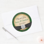 Sticker Rond Tartan irlandais Celtic Claddagh Lucky en Mariage  (Enveloppe)