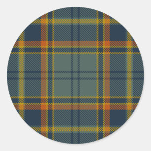 Sticker Rond Tartan irlandais du comté d'Antrim