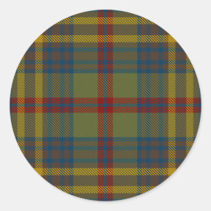 Sticker Rond Tartan irlandais du comté de Limerick