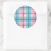Sticker Rond Tartan, motif de plaid (Sac)