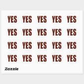 Sticker Rond Tartan Oui (Feuille)