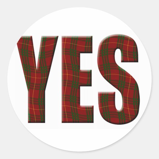 Sticker Rond Tartan Oui (Devant)