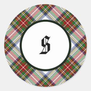 Sticker Rond Tartan Royal de la Robe de Clan Stewart