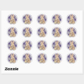 Sticker Rond Tartan Wheaten Scottie (Feuille)