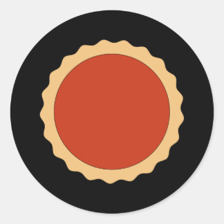 Sticker Rond Tarte à la confiture. Rouge fraise.