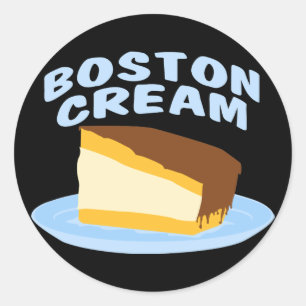 Sticker Rond Tarte à la crème Boston