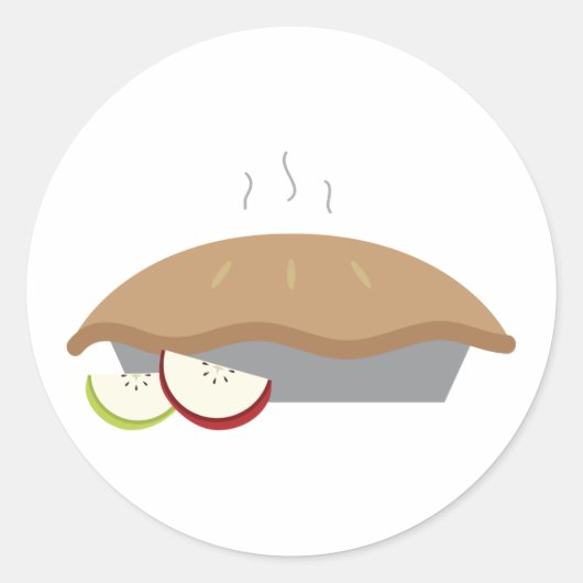 Sticker Rond Tarte à la pomme (Devant)