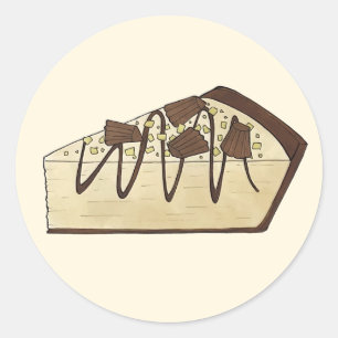 Sticker Rond Tarte au beurre d'arachide Parti social Dessert Ve