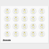 Sticker Rond Tarte au citron maison rustique blanche (Feuille)