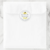 Sticker Rond Tarte au citron maison rustique blanche (Sac)