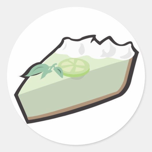 Sticker Rond tarte au citron vert (Devant)