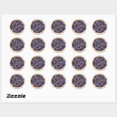 Sticker Rond Tarte aux bleuets et croûte fine (Feuille)