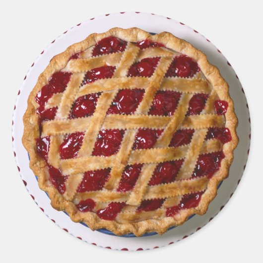 Sticker Rond Tarte aux cerises (Devant)