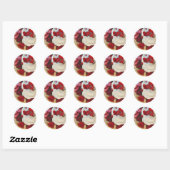 Sticker Rond Tarte aux fraises (Feuille)