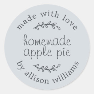 Sticker Rond Tarte aux pommes bleue de produits de boulangerie