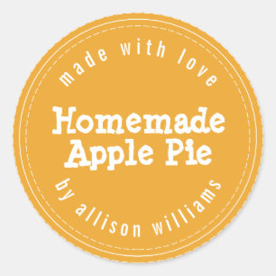 Sticker Rond Tarte aux pommes maison moderne Mellow Yellow