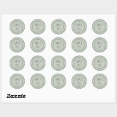 Sticker Rond Tarte aux pommes maison rustique Pastel Vert (Feuille)
