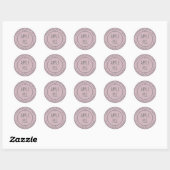 Sticker Rond Tarte aux pommes maison rustique pastel violet (Feuille)