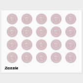 Sticker Rond Tarte aux pommes maison rustique pastel violet (Feuille)