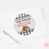 Sticker Rond Tarte Citrouille de Thanksgiving automne (Enveloppe)