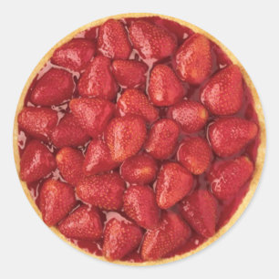 Sticker Rond Tarte de fraise